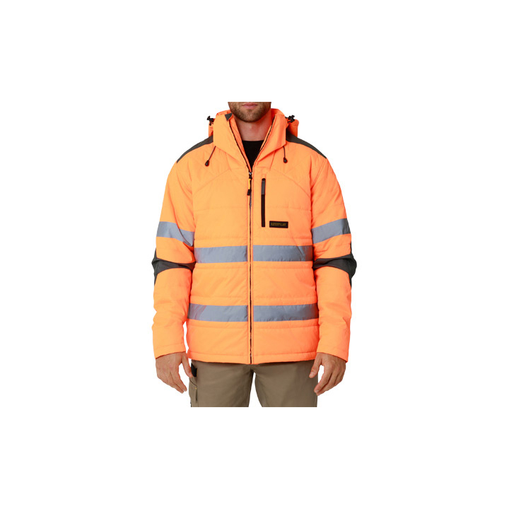 Caterpillar Hi Vis Boreas Taped Philippines - Mens Jackets - Orange 50217JYFQ